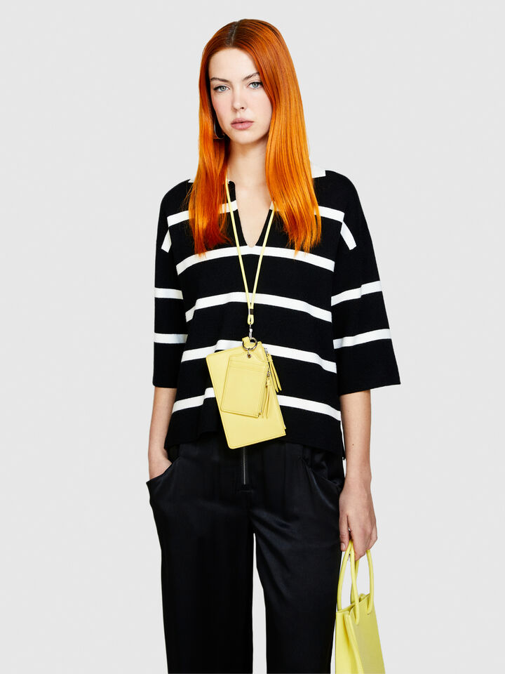 Cell phone holder with card holder - null - Yellow | Sisley image number 3